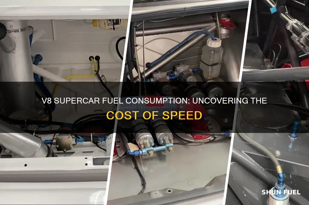 how much fuel does a v8 supercar use