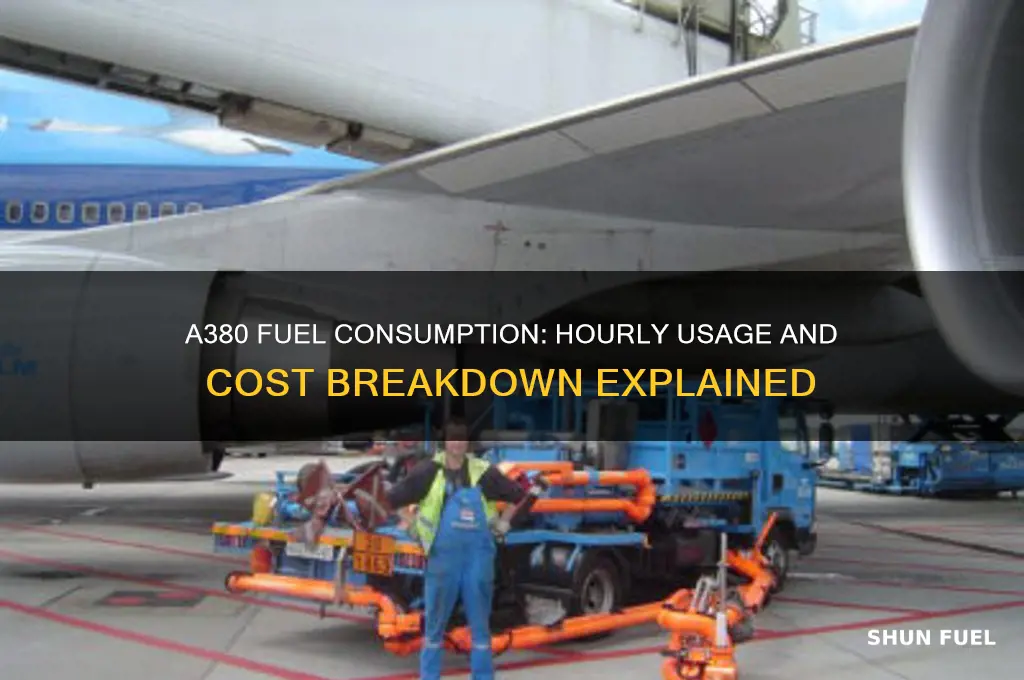 how much fuel does a380 use per hour