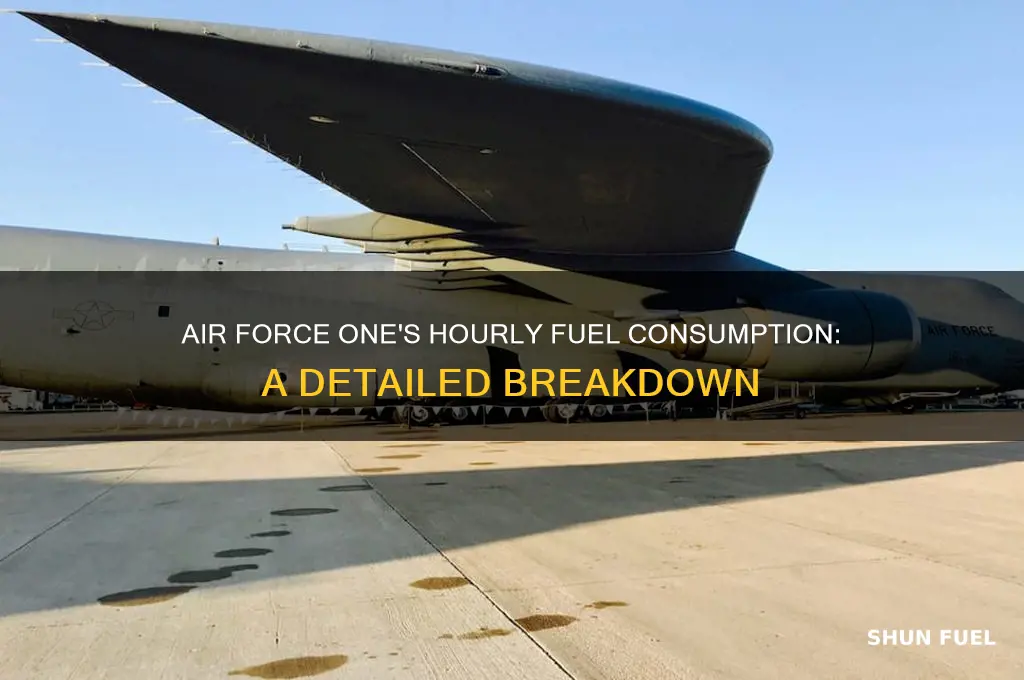how much fuel does air force one use per hour