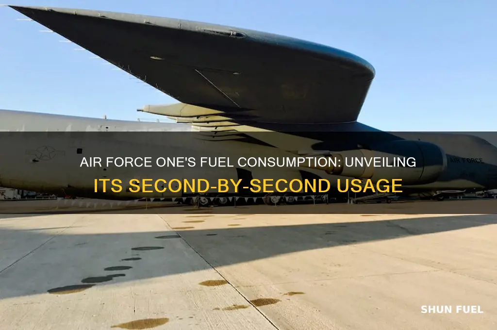 how much fuel does air force one use per second