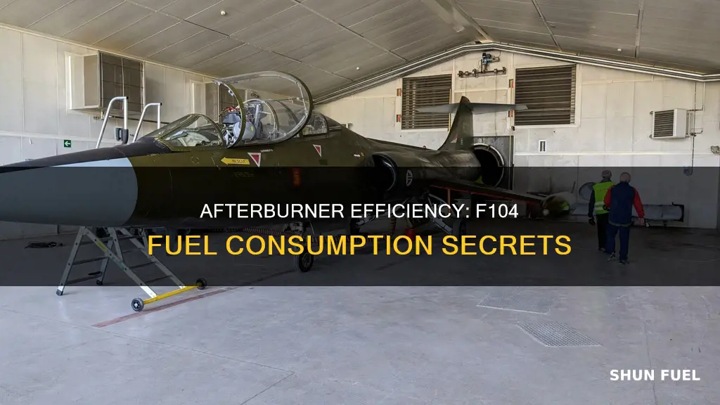 how much fuel does an afterburner use on an f104