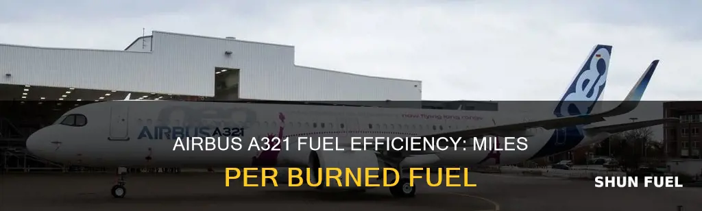 how much fuel does an airbus 321 burn per mile