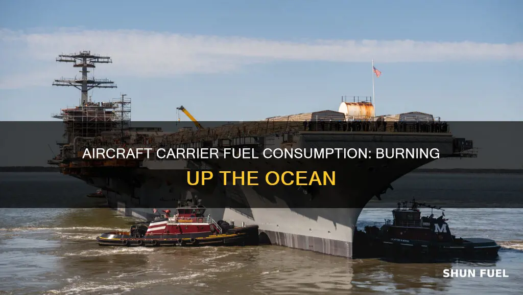 how much fuel does an aircraft carrier burn