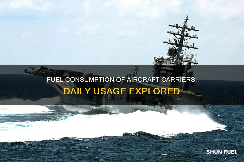 how much fuel does an aircraft carrier use per day
