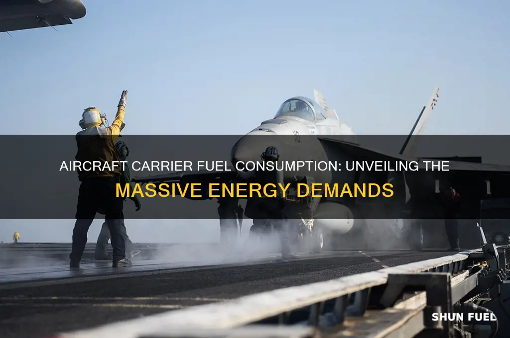 how much fuel does an aircraft carrier use