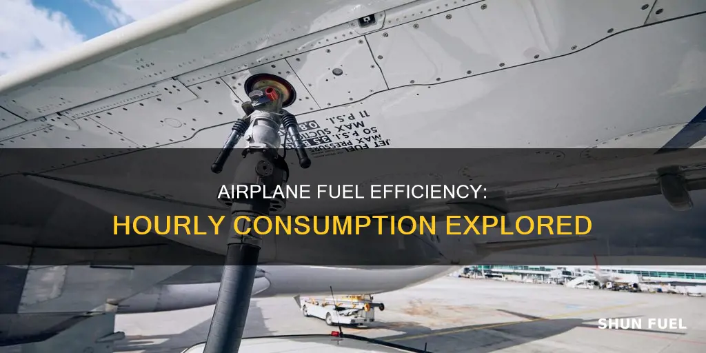 how much fuel does an airplane use per hour