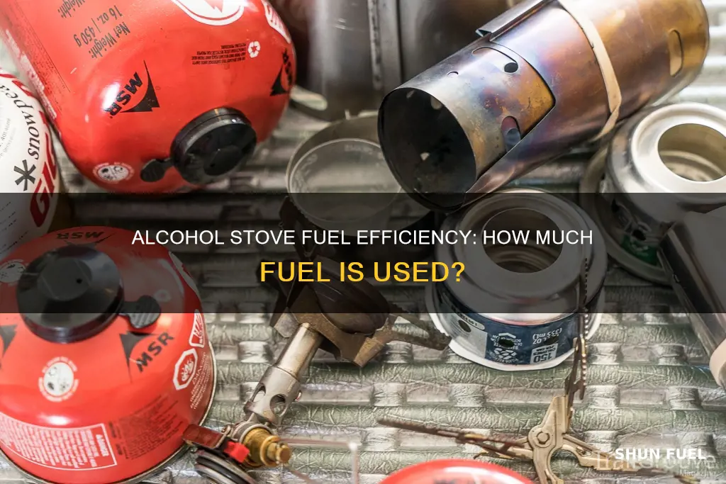how much fuel does an alcohol stove use