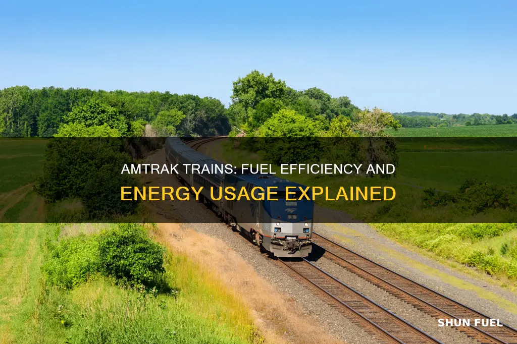 how much fuel does an amtrak train use