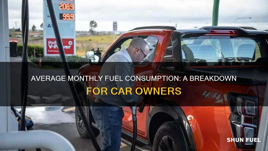 how much fuel does an average car use per month