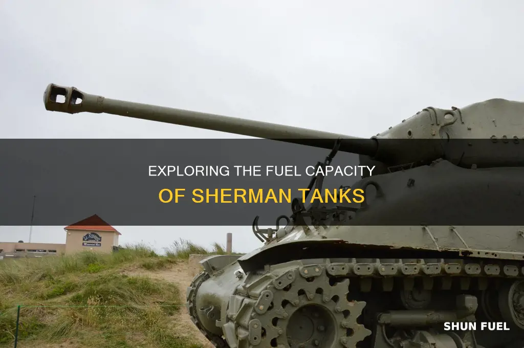 how much fuel does an average sherman tank hold