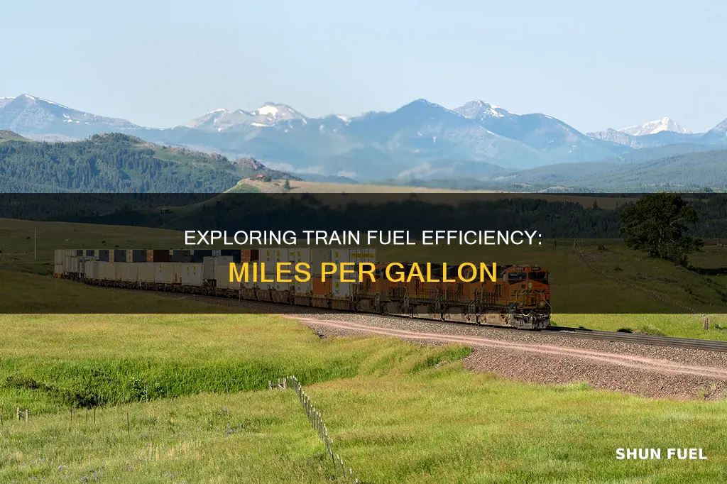 how much fuel does an average train take per mile