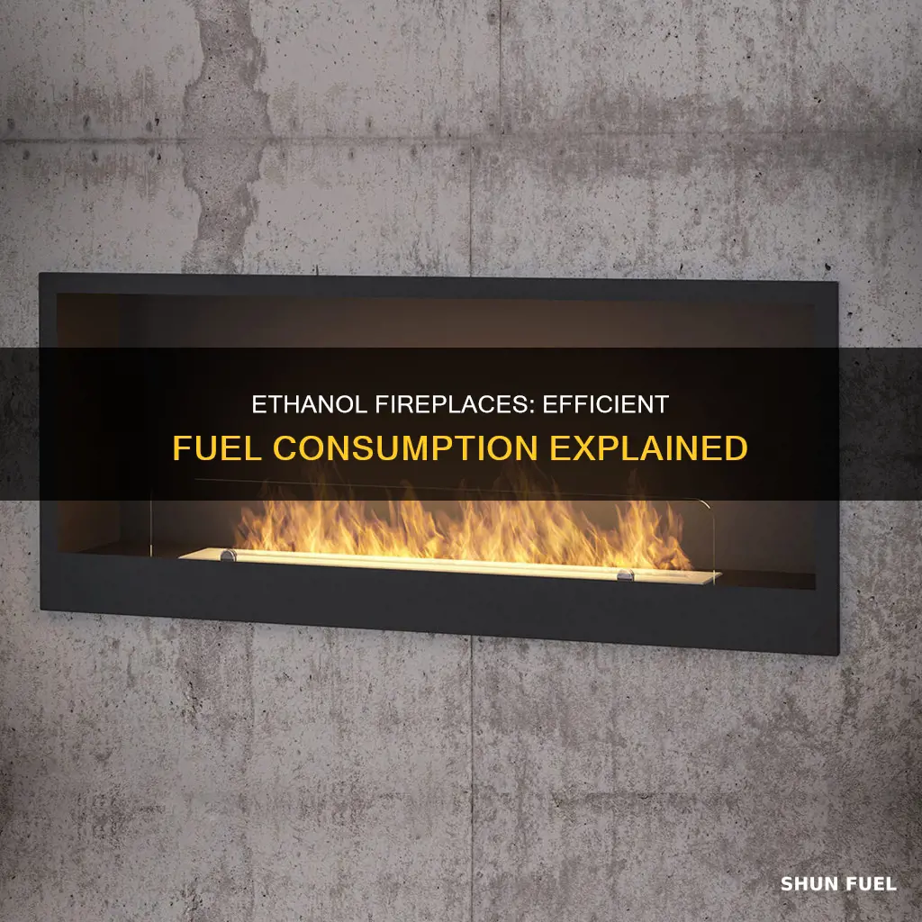 how much fuel does an ethanol fireplace use