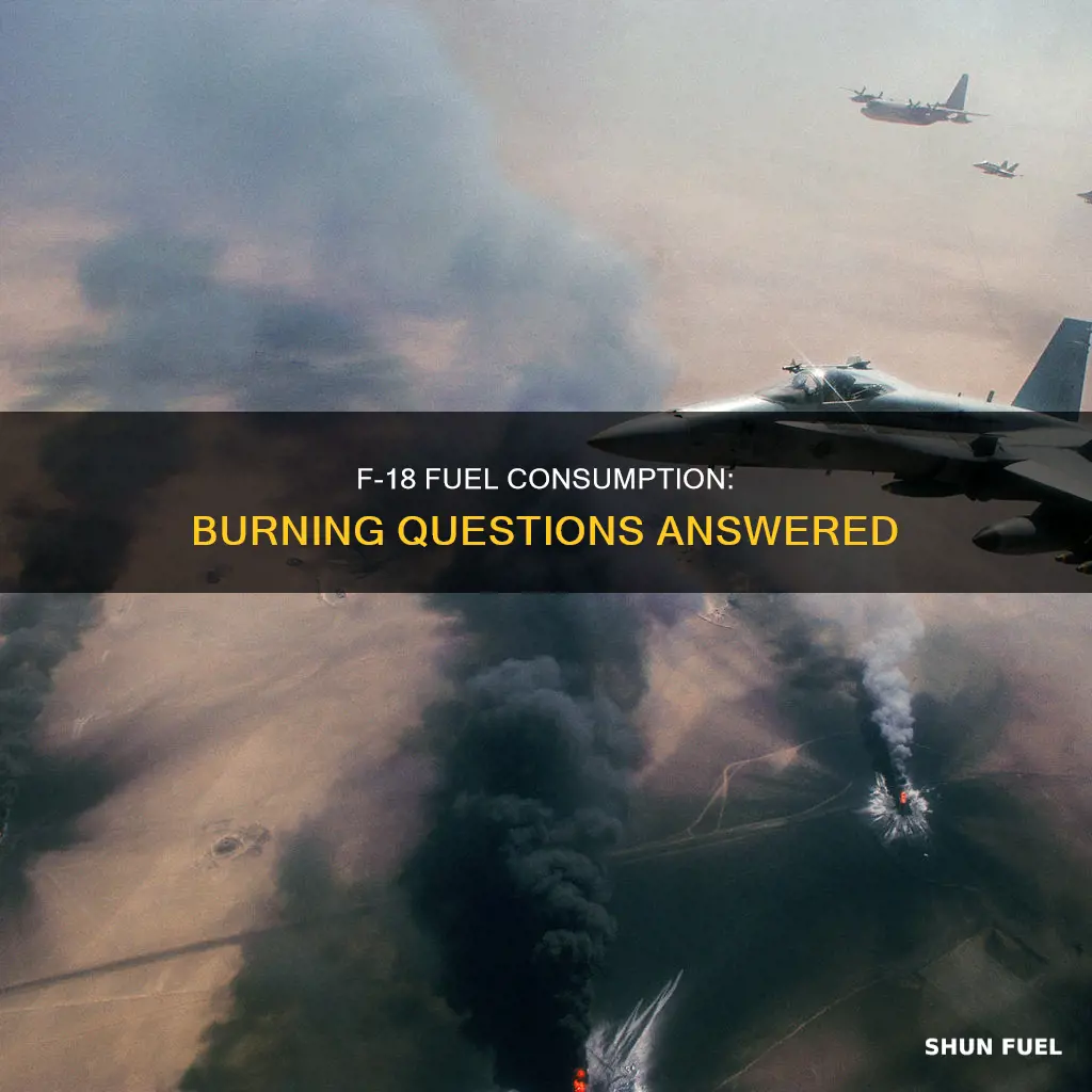 how much fuel does an f18 burn