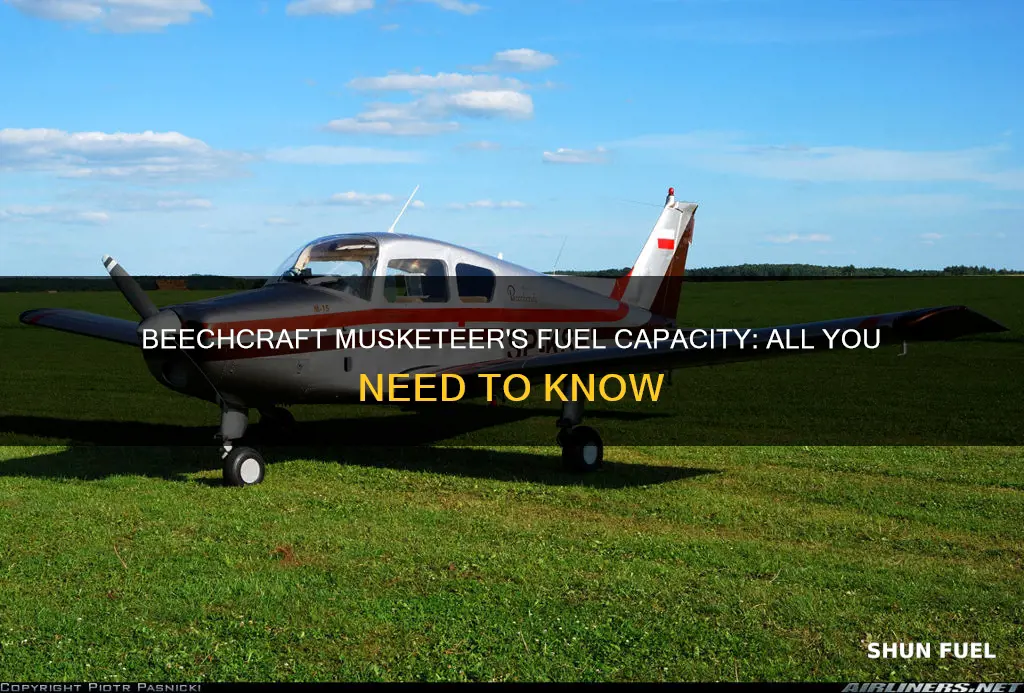 how much fuel does beechcraft muskateer hold