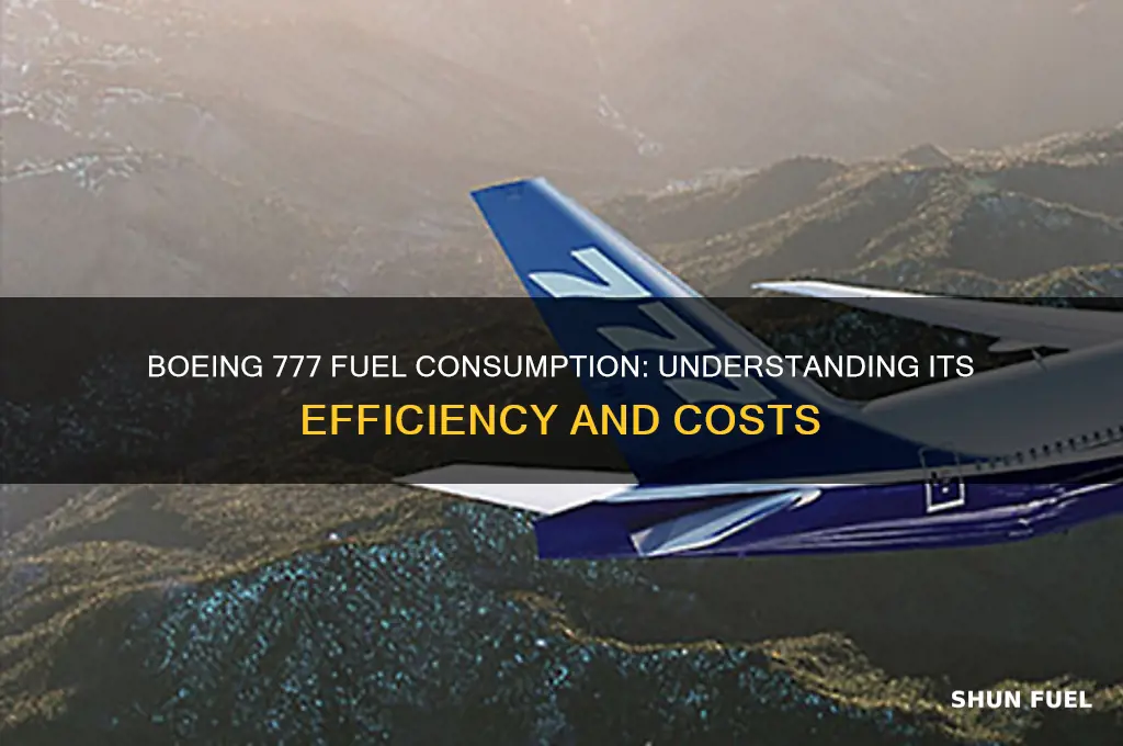 how much fuel does boeing 777 use