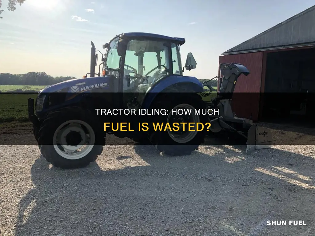how much fuel does idling use on an average tractor