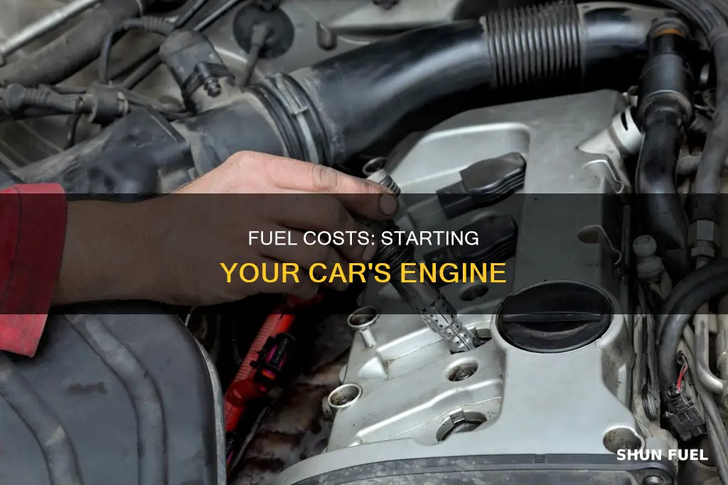how much fuel does it cost to start a car