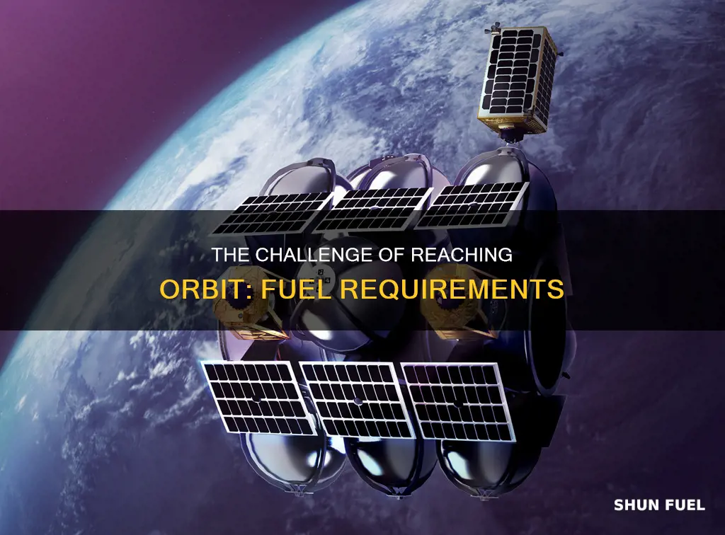 how much fuel does it take to reach orbit