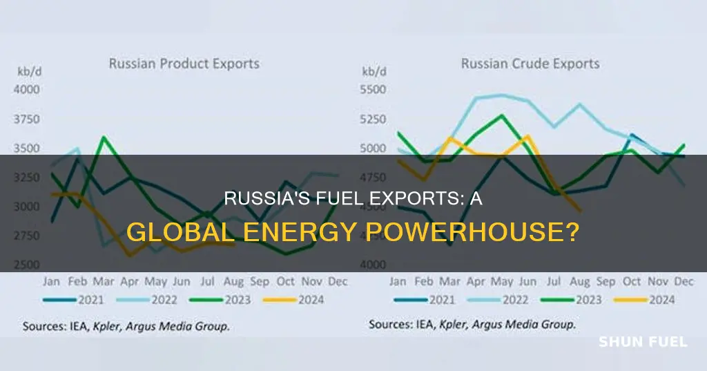 how much fuel does russia export