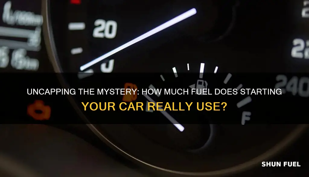 how much fuel does starting a car use