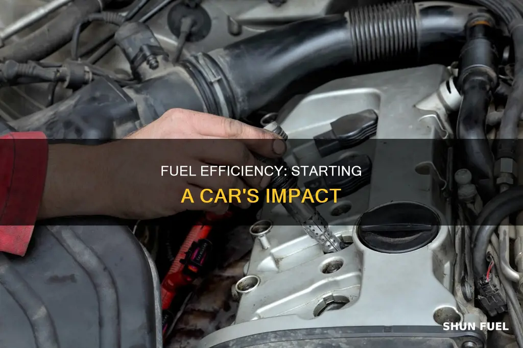 how much fuel does starting a car use
