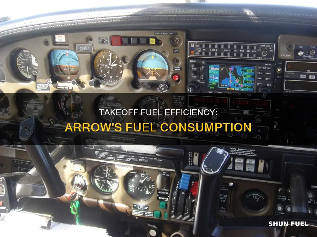 how much fuel does the arrow burn for takeoff