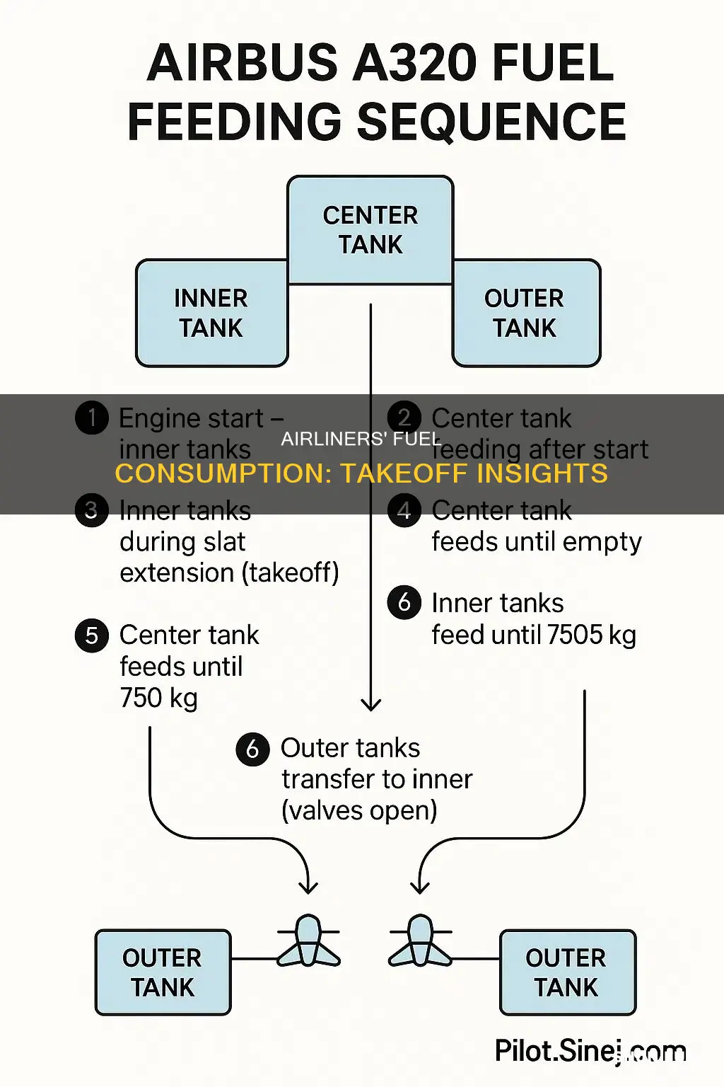 how much fuel does the average airliner use on takeoff