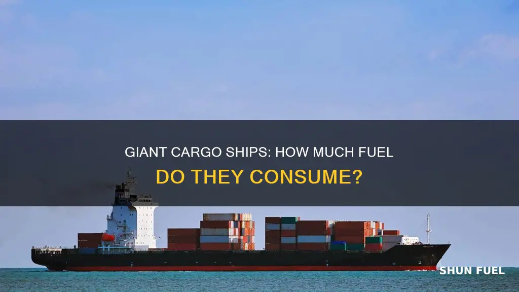 how much fuel does the biggest cargo ship use