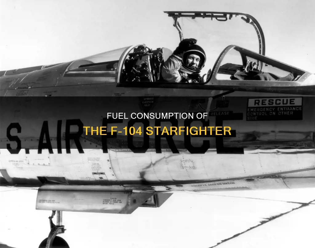 how much fuel does the f 104 fighter consume