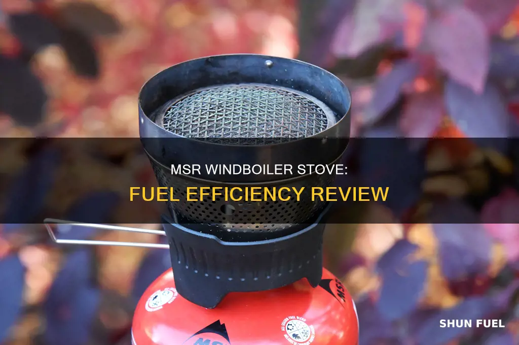 how much fuel does the msr windboiler stove use