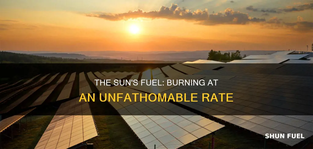 how much fuel does the sun burn