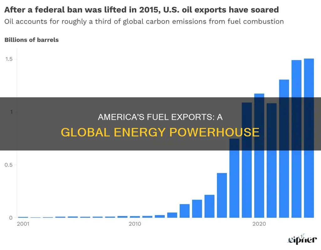 how much fuel does the us export