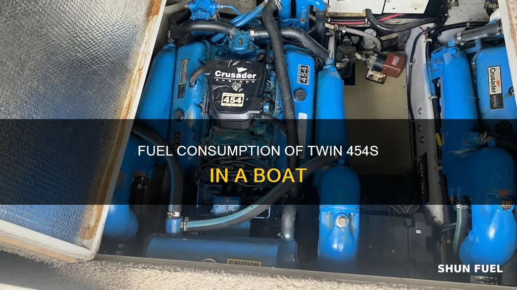 how much fuel does two 454s use in boat