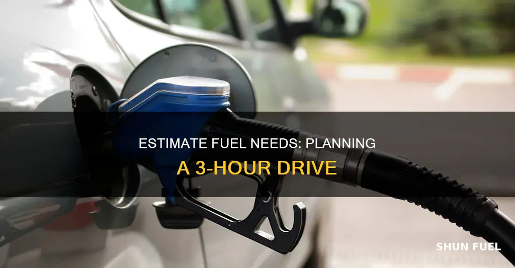 how much fuel for 3 hour drive