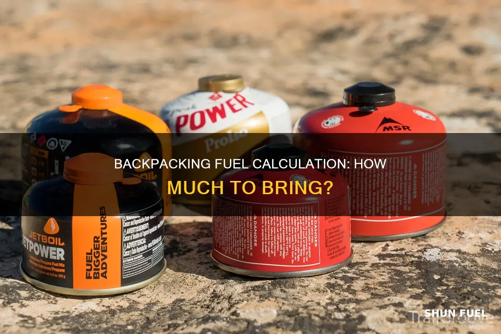 how much fuel for backpacking calculation