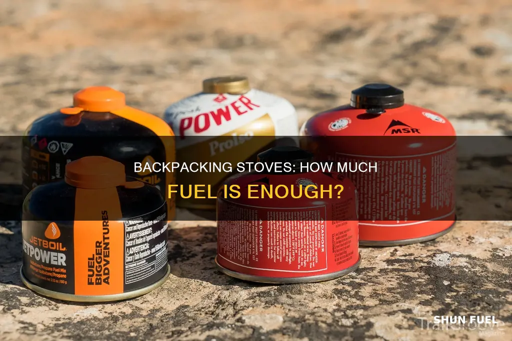 how much fuel for backpacking stove