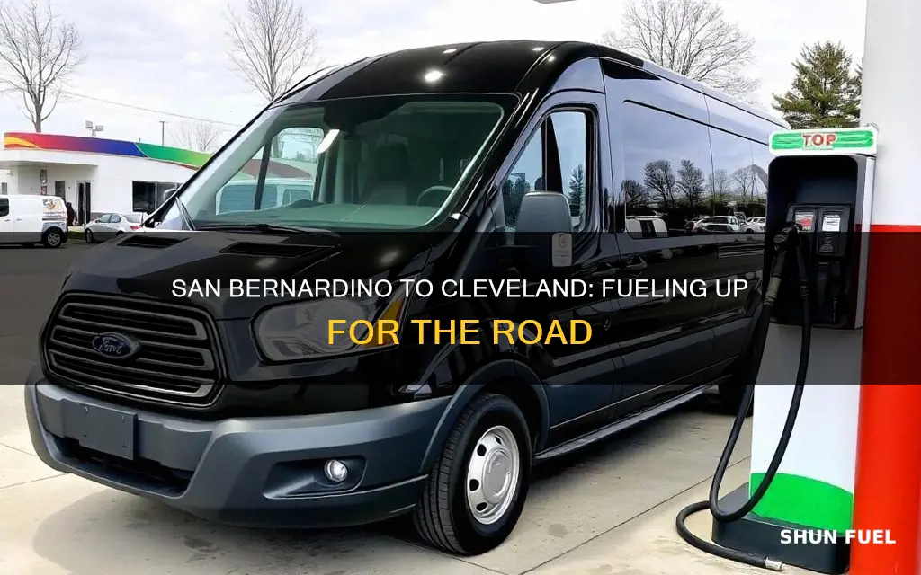 how much fuel from san bernardino to cleveland ohio