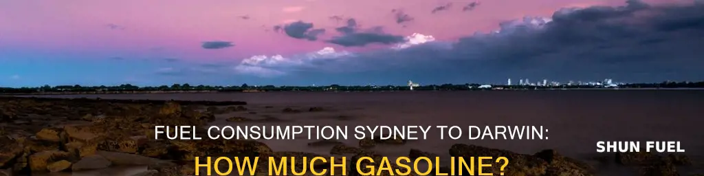 how much fuel from sydney to darwin