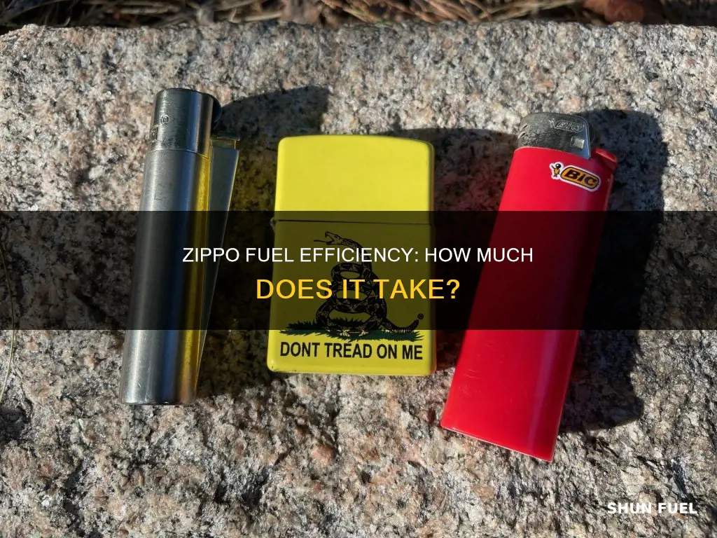 how much fuel goes in a zippo