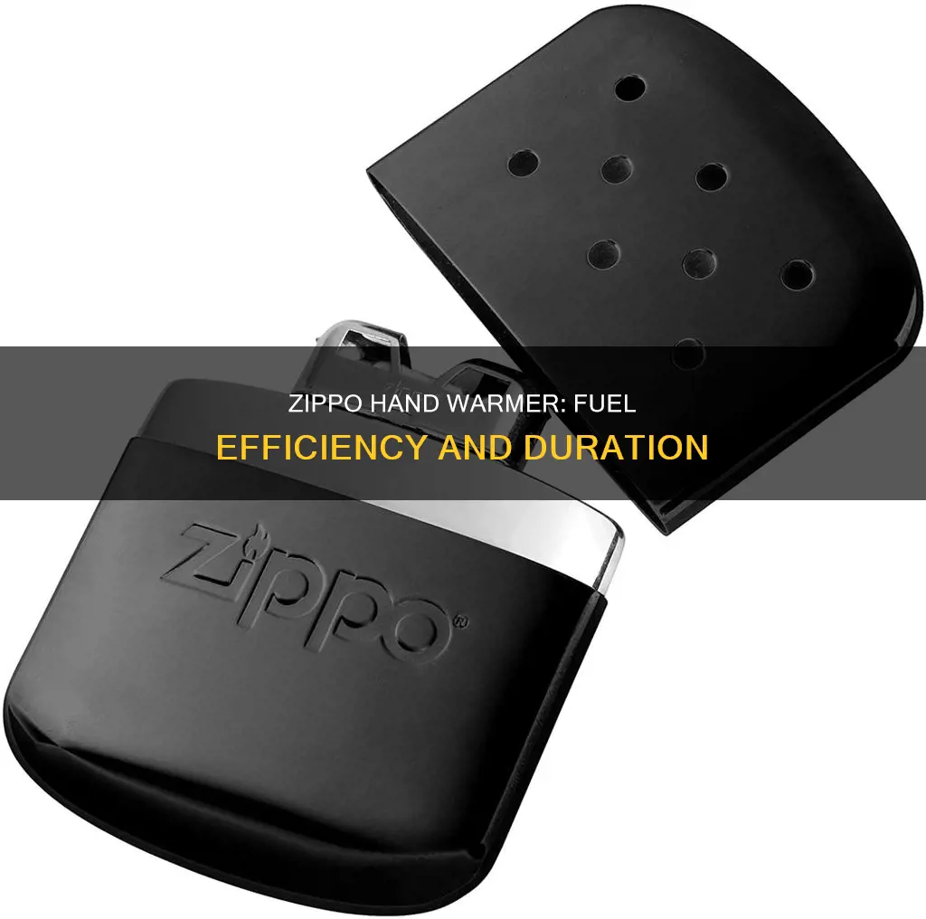 how much fuel in a zippo hand warmer
