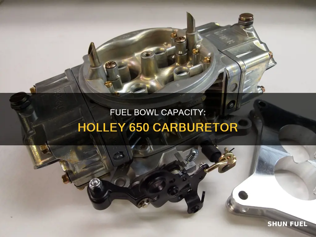 how much fuel in bowl holley 650