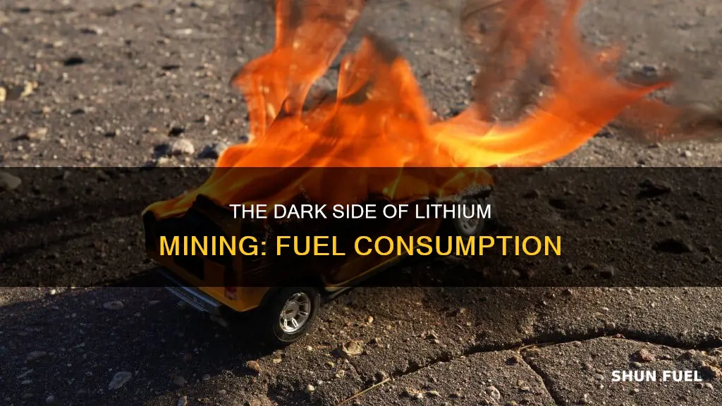 how much fuel is burned mining lithium