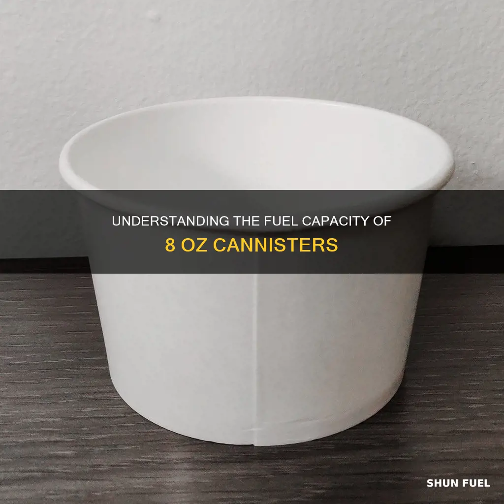 how much fuel is in 8 oz cannister