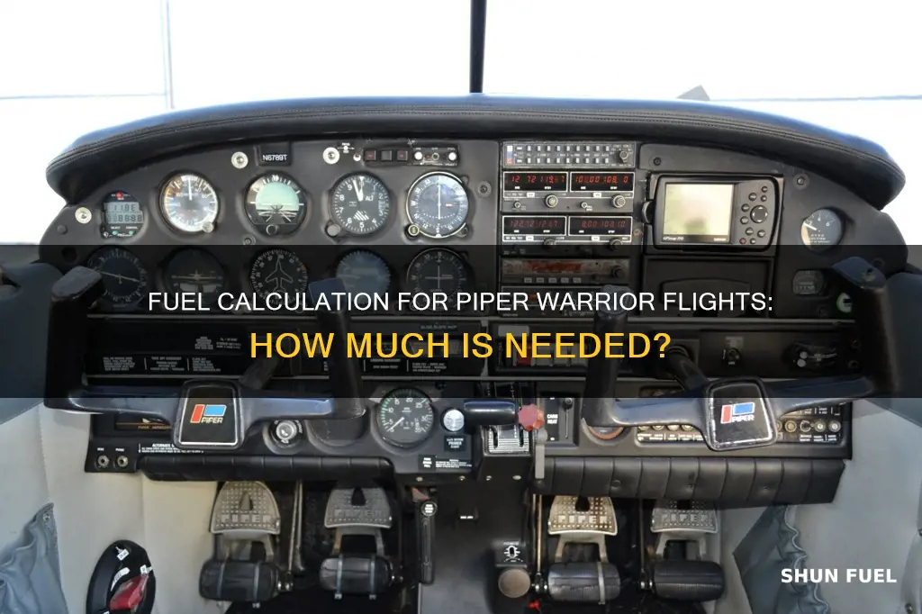 how much fuel is needed for a flight piper warrior