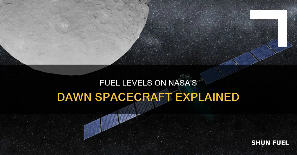 how much fuel is on the dawn spacecraft