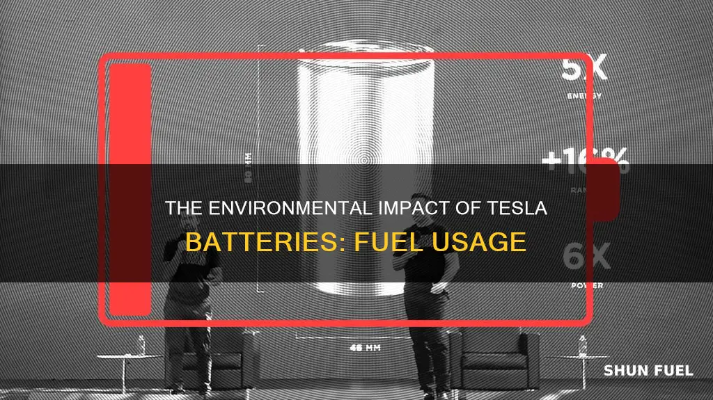 how much fuel is used to make a tesla battery