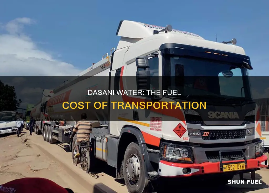 how much fuel is used to transfer dasani water