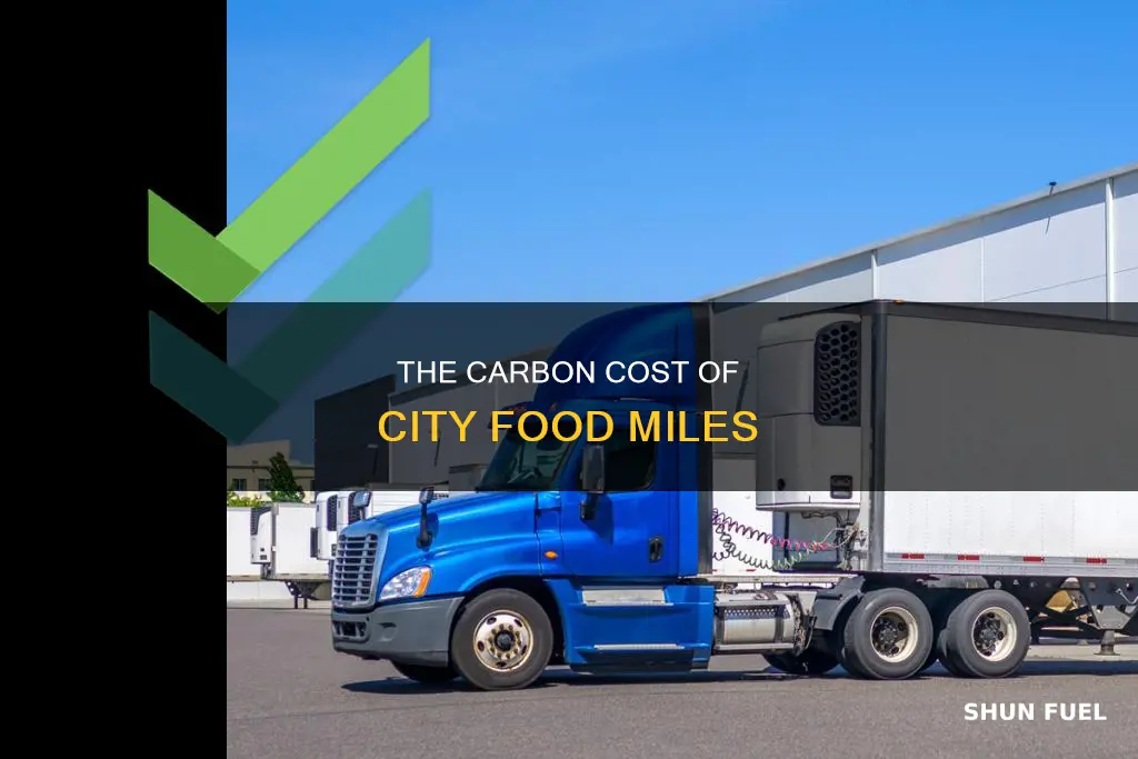 how much fuel is used transporting food into cities