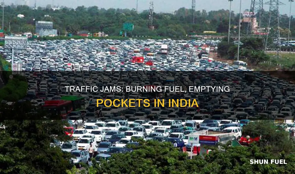 how much fuel is wasted in traffic in india