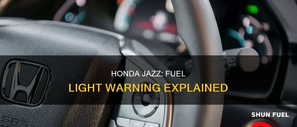 how much fuel left when light comes on honda jazz